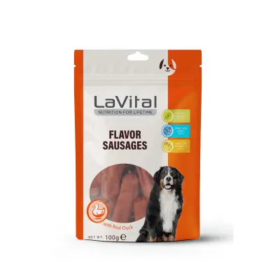 LaVital Flavor Sausages Ördek Etli Sosis Köpek Ödül Maması 100gr