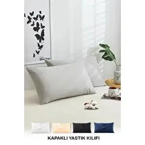 Vionel Home Pamuklu 2'li Yastık Kılıfı 50x70 Cm Düz Renk Gri