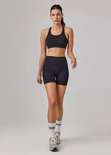 Jasmine Glossy Jet Black Kadın Bra Spor Sütyeni