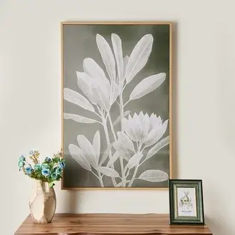 Evidea Deco Green Culture Kanvas Tablo - Yeşil / Beyaz - 90x60 cm