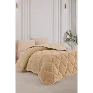 Formeya Tek Kişilik Lüx Kahverengi Welsoft Yorgan Çift Taraflı 155x215 155x215 cm