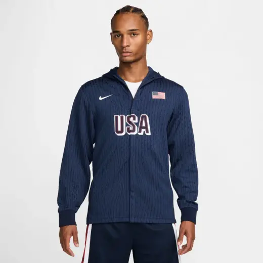 Nike Usa Erkek Lacivert Basketbol Ceketi