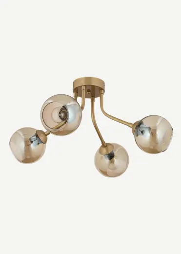 Jessica 4'lü Bal Camlı Avize Eskitme (66x32 cm)