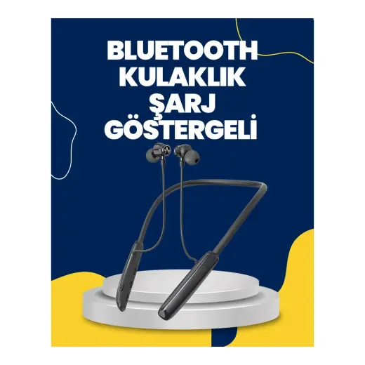 Aslanoğlu Store Mey Ithalat® Uzun Süreli Kullanım Boyun Askılı Kablosuz Kulaklık Hızlı Şarj, Ergonomik Tasarım
