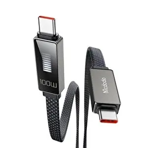 Mcdodo CA-4470 100W Type-C Type-C Hızlı Şarj Data Aktarım Kablosu 1.2 M Siyah