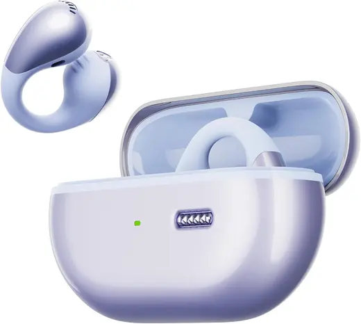 SoundPEATS PearlClip Pro Hi-Res LDAC ENC OWS Kablosuz Bluetooth 6.0 Kulaklık Mor