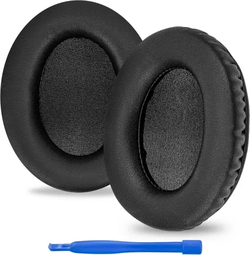 Linkidea HyperX Cloud II, 2, Cloud III, 3, Mix, Alpha, Cloud Flight, Stinger, 2, 2 Çekirdekli Kulaklık Kulak Yastıkları, Kulak Kapakları, Kulaklık Kulaklıkları için Yedek Kulak Pedleri (Protein Deri/Siyah)