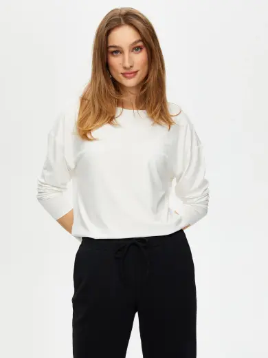 Yuvarlak Yaka Uzun Kol T-Shirt B00019-1