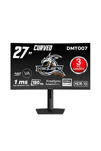 DMT007 27'' 180Hz 1ms FHD HDMI DP HDR Low Blue Light FreeSync Fast VA Curved Gaming Monitör