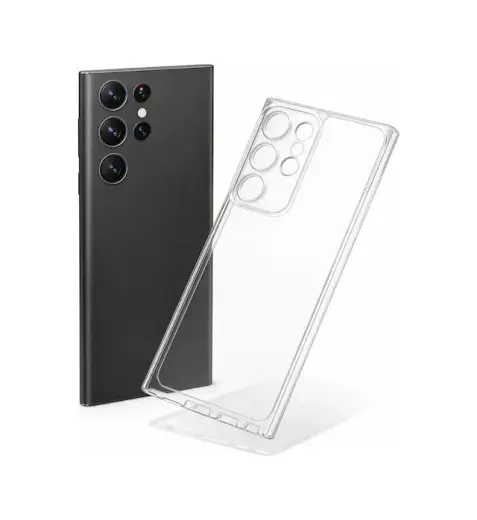 Samsung Uyumlu Galaxy S24 Ultra Kılıf Şeffaf Silikon Kamera Korumalı 3d