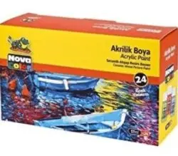 Nova Color Akrilik Boya Şişe 24Lü 17 Ml