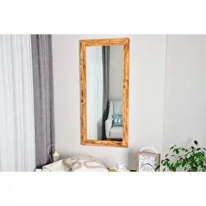 Vivense Dfn Wood Masi̇f Ahşap Di̇kdörtgen Dekorati̇f Ayna, 170x70
