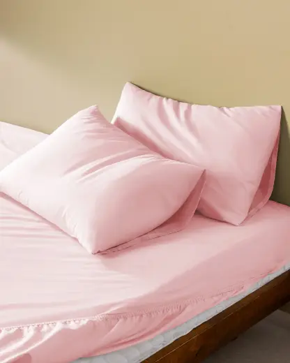 Manon King Size %100 Pamuk Ranforce Lastikli Çarşaf Takımı - Pudra