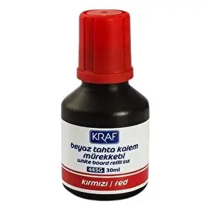 Kraf Beyaz Tahta Kalemi Mürekkebi Kırmızı 30ml