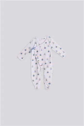 Layette Erkek Bebek Desenli Tulum