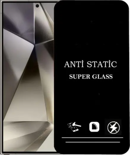 Samsung Galaxy Uyumlu S24 Ultra Anti Statik Ekran Koruyucu Toz Tutmayan Kırılmaz Cam