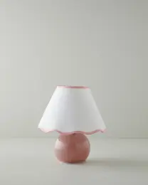 Lorinda Cam Abajur 22x25 cm Pembe 3