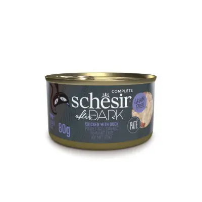 Schesir After Dark Pate Tavuk ve Ördekli Yetişkin Kedi Konservesi 80gr