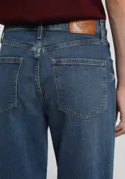 Mom Fit Kadın Mid İndigo Denim Jean Pantolon 7