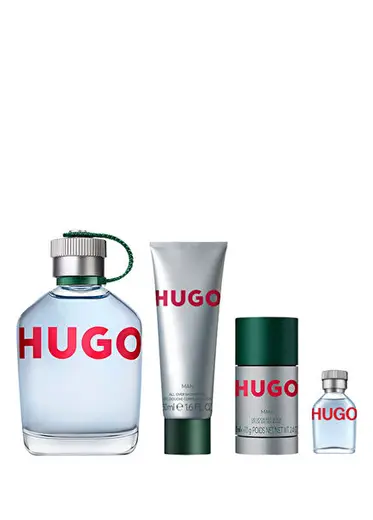 Hugo Green EDT 200 ml + Hugo Green Deostick 75 gr + Duş Jeli + Hugo Man 5 ml Erkek Parfüm Seti