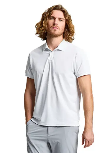 Tech Pique Ls Beyaz Polo Yaka Kısa Kollu Erkek T-Shirt