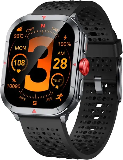 Bix TSW5 53 mm Super Retina 2.01” AMOLED GPS Akıllı Saat Siyah – AI Yapay Zeka Destekli, Bluetooth Aramalı, Nabız & SpO2 Ölçer ve iOS Android Uyumlu