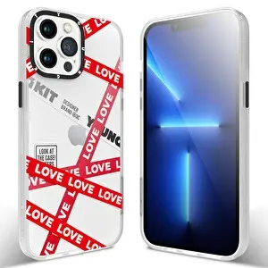 Youngkit Cl006 iPhone 13 Pro Sert Silikon Kılıf Beyaz