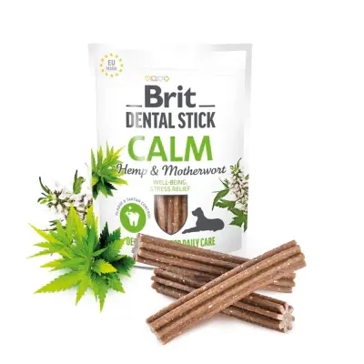 Brit Care Dental Stick Calm Kenevirli Ağız Bakımı İçin Köpek Ödül Maması 250gr (7'li)