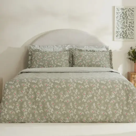 Karaca Home Carlo %100 Pamuk Tek Kişilik Nevresim Takımı Adaçayı