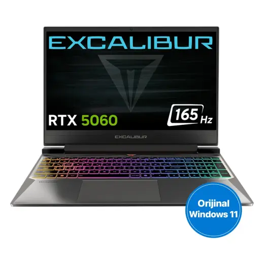 Casper Excalibur G870 Intel Core i7-13620H 64 GB 4 TB RTX5060 165HZ 15.6" W11H Gaming Laptop G870.1362-EN60A-C