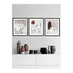 Vetro Design Minimal Çerçeveli Tablo Set 30x40 Cm Siyah
