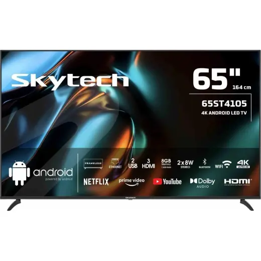 Skytech 65ST4105 4K Ultra HD 65" 165 Ekran Uydu Alıcılı Android Smart LED TV