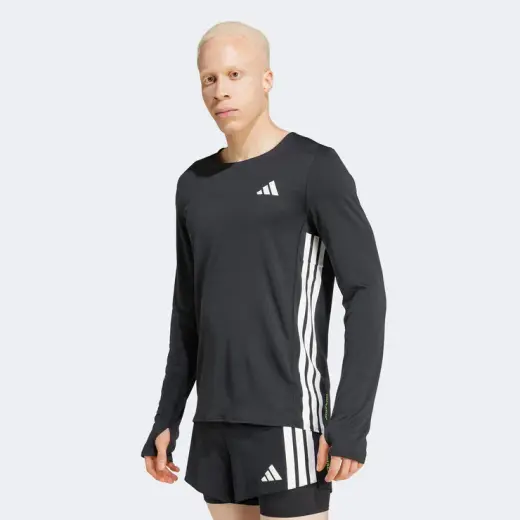 adidas Adizero Erkek Siyah Koşu T-Shirt