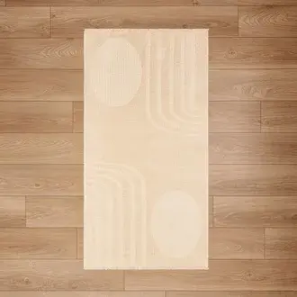 Evidea Soft Cobbler Dekoratif Halı - Bej - 80x150 cm