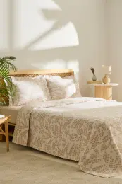 Kaşmir Home Maja Çift Kişilik Pike Takımı Bej Bej 1