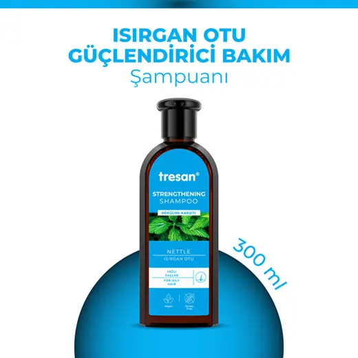 Tresan Dökülme Karşıtı Isırgan Otu Güçlendirici Bakım Şampuanı Yağlı Saçlar 300 ml