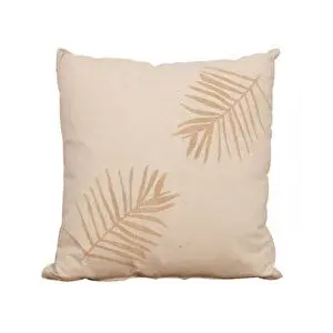 Adore Mobilya Palm Kırlent-bej/yaprak Baskılı 45x45x10 Cm