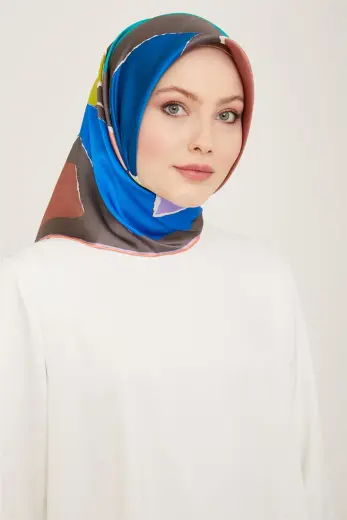 Armine Çiçek Desenli Sura İpek Eşarp 24Ya9127 31 53