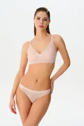 Pudra Pembesi Invisible Soft Lazer Kesim Dantelli String Külot 3