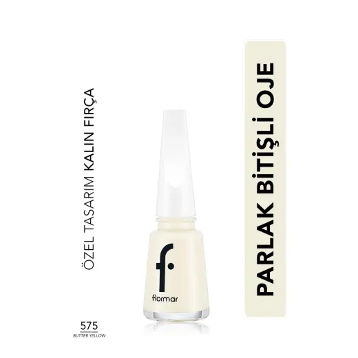 Flormar Yoğun Pigmentli ve Parlak Görünümlü Oje 575 Butter Yellow