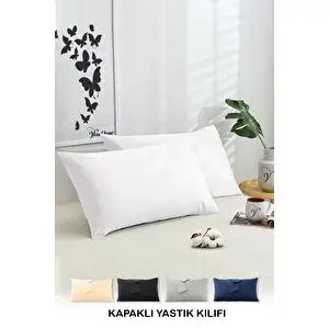 Vionel Home Pamuklu 2'li Yastık Kılıfı 50x70 Cm Düz Renk Beyaz
