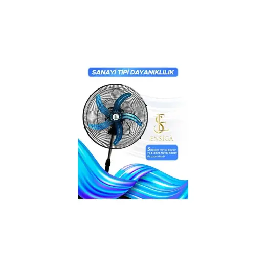 Ensiga Vantilatör Güçlü 18" Sanayi Tip 4 Salınım 80W Güçlü Performansı ve Dayanıklı Yapı Fan
