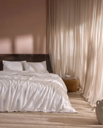 Jeunesse Tek Kişilik %100 Pamuk Ranforce Baskılı Nevresim Takımı - Lila