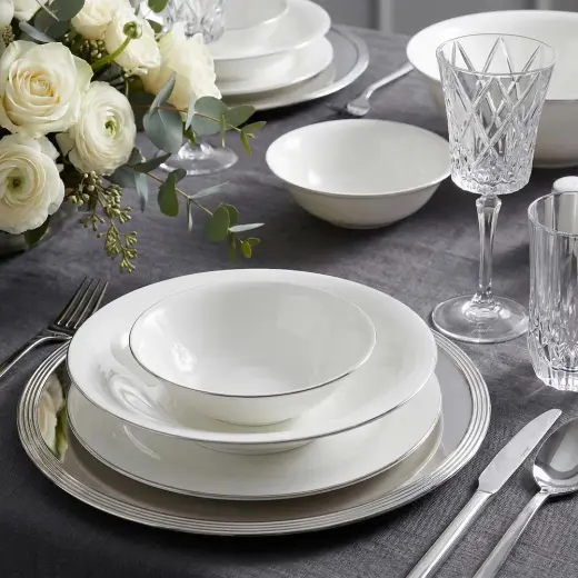 Jumbo Merlem 55 Parça 12 Kişilik Yemek Takımı Platin