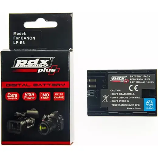 PDX Plus,Canon EOS 60D,EOS 70D,EOS 80D, EOS 90D İle Uyumlu Fotoğraf Makinesi Bataryası.
