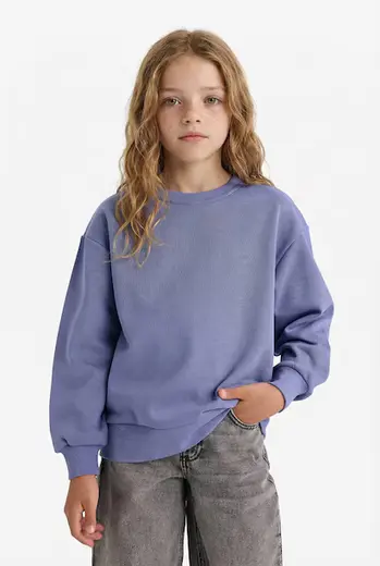 Relax Fit Basic Sweatshirt Kız Çocuk