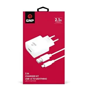 Gnp 2.1 A Lightning Kablo ve Şarj Cihazı Beyaz