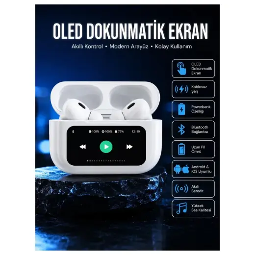 Zenviaa 2025 Model Bluetooth Kulaklık Dokunmatik Ekran Yüksek Ses Kalitesi Yeni Nesil ZENVIAA36542