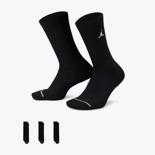 Jordan Everyday 3lü Unisex Siyah Çorap