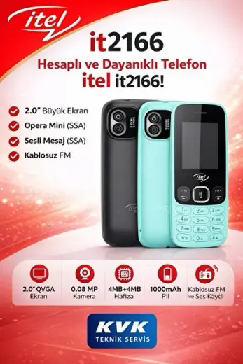 İT2166 Deep Blue Tuşlu Cep Telefonu